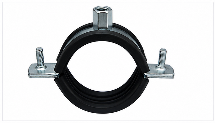 Pipe Clamp With Rubber Lining 1